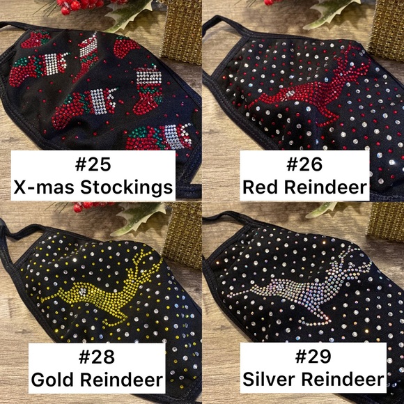 🎁 X-MAS STOCKINGS✨ Bling  Face Masks - Picture 6 of 14